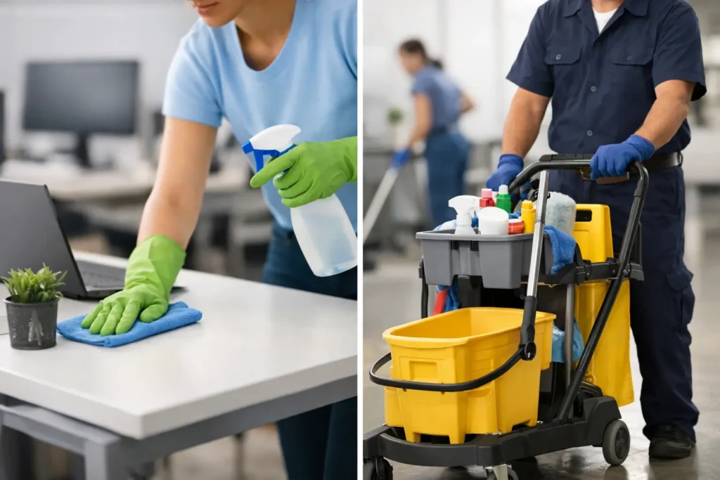 Office Cleaning vs Janitorial Service Compared